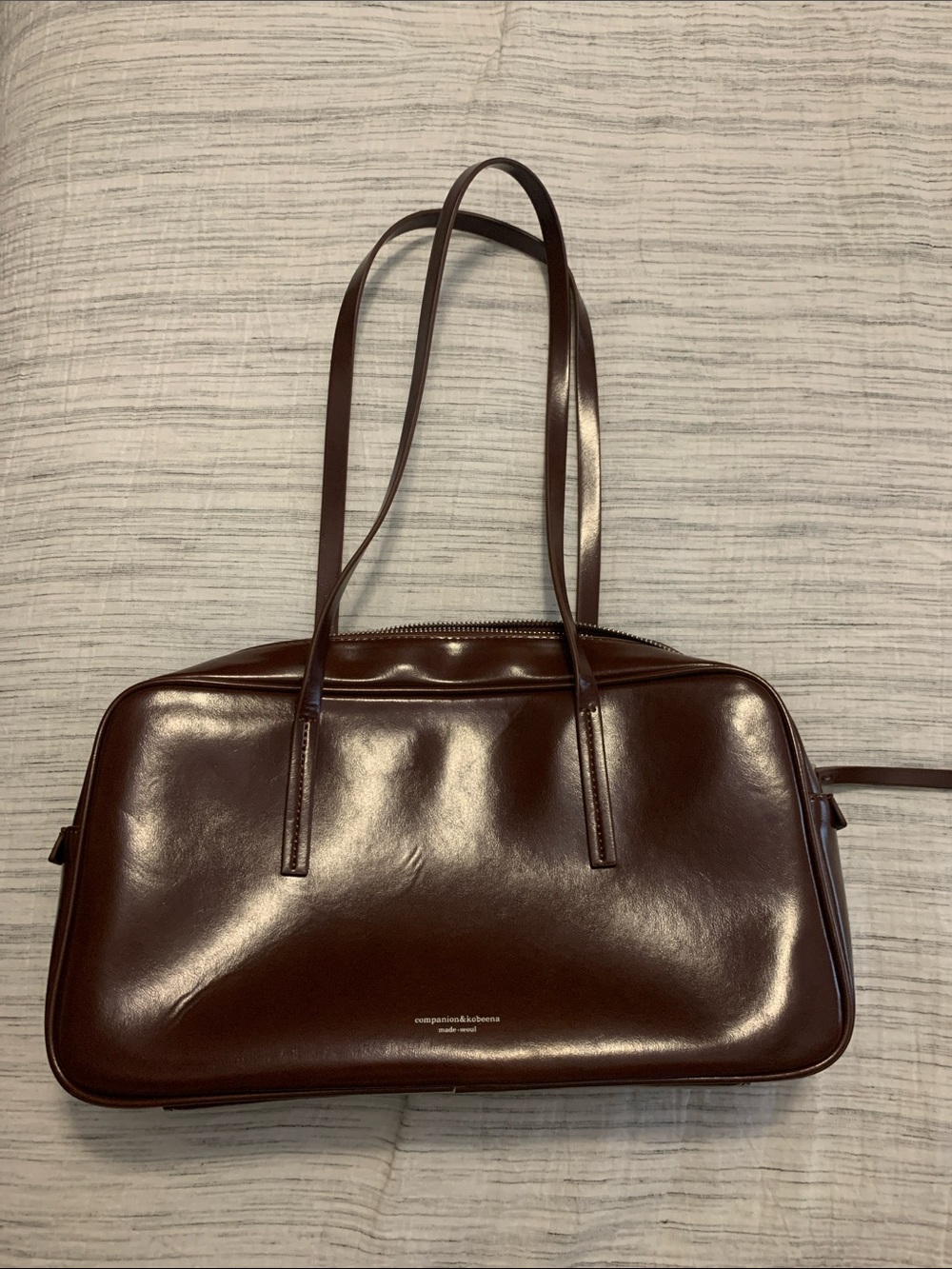 Classic Dark Brown Leather Shoulder Bag